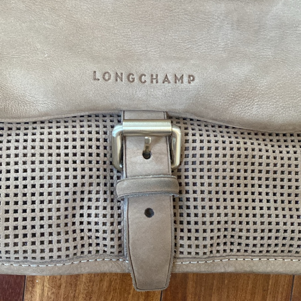 Longchamp suede Cream Shoulder Bag - Picture 2 of 7